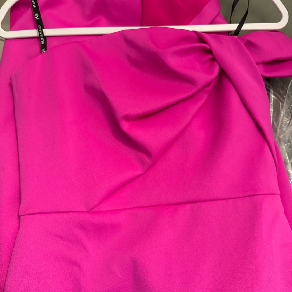 $575 Black Halo Women's Divina Gown Maxi Dress Pink Strapless 2 - Picture 11 of 14